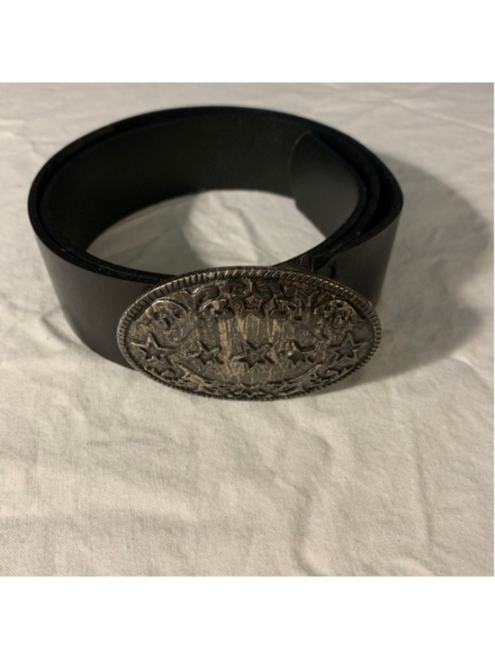 ALDO Accessories - Women's ALDO Black Leather Belt with Silver Star Buckle medium